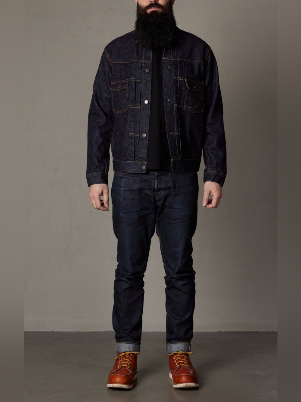 Momotaro 14.7 oz Deep Blue Denim Jacket Like New Size 40 Made in Japan